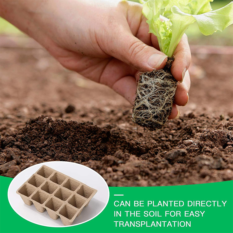 Peat Seed Starter Tray Plant Pots Tray For Seedlings Temu