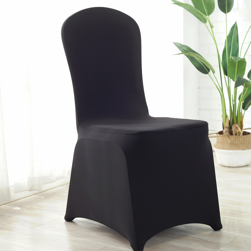 Black Chair Covers, 12 PCS Banquet Stretch Spandex Chair Cover for  Party/Banquet Weddind/Hotels/Restaurants