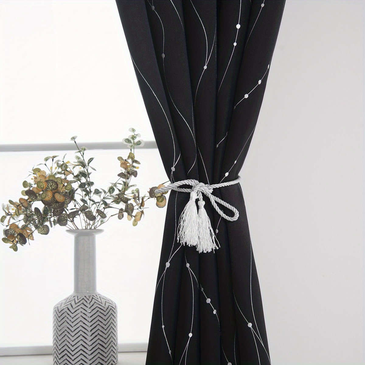 1pc Of Silver-coated Blackout Curtain