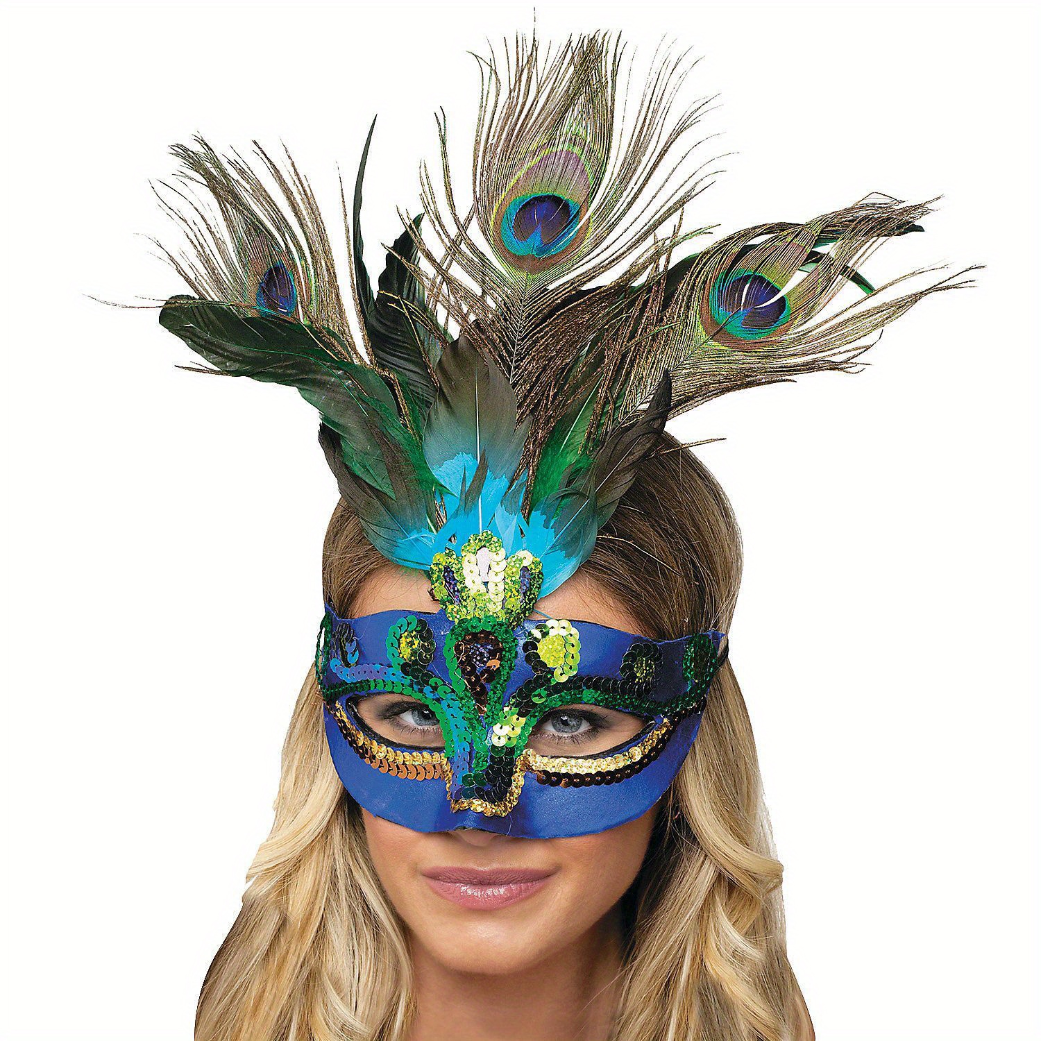 Halloween Mask Peacock Mask Masquerade Half Face Mask Temu Qatar