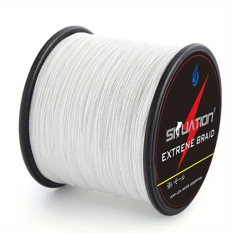 500m/1640ft Super Strong Smooth Fishing Line, 4-Strand PE Anti-abrasion  Braided Line, 10/20/30/40/80lb (4.54/9.07/13.61/18.14/36.29kg)