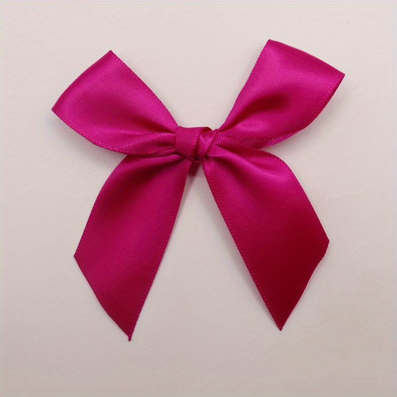 Pre made mini satin ribbon bow custom ribbon flower for underwear