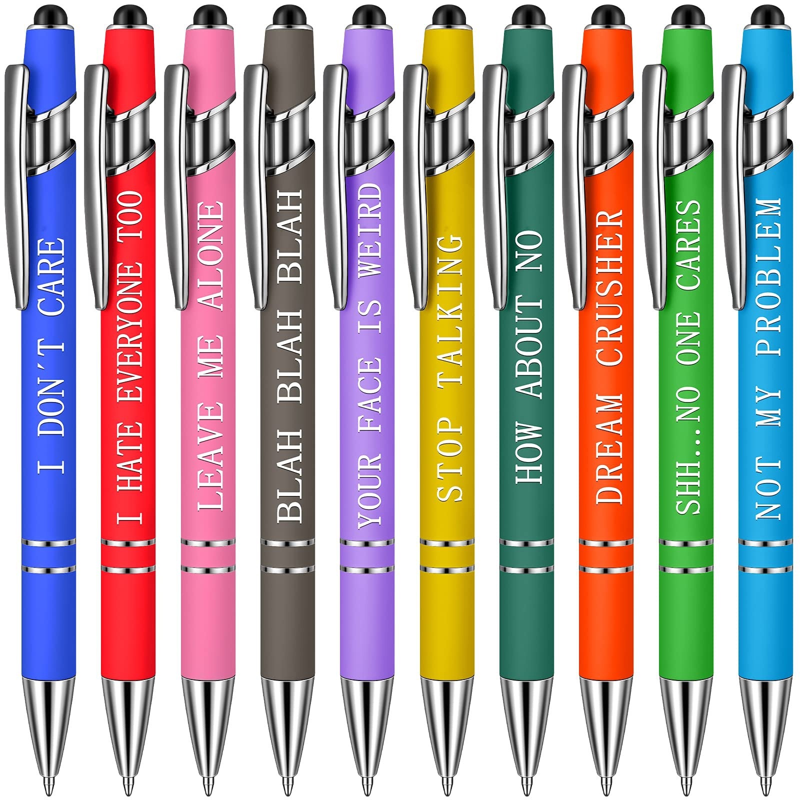 Inspirational Ballpoint Pens With Stylus Tip Office Quotes - Temu