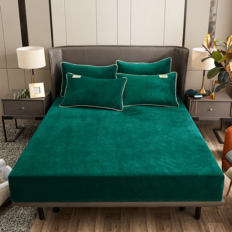 Soft Fleece Fitted Sheet for Bedroom and Hotel, Dustproof, Hypoallergenic