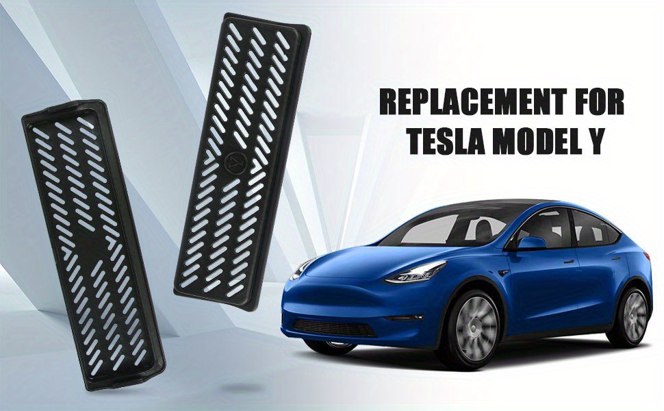  4 Pièces Protection de la Grille d'Aération du Flux d'air  Remplacement pour Tesla Model Y, Tesla Model Y Accessoires, Masque  d'aération du Siège Entrées d'air Couverture