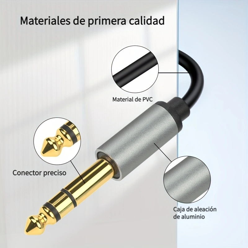 Cable Profesional Instrumento Plug 6.5mm 5m Guitarra Vention