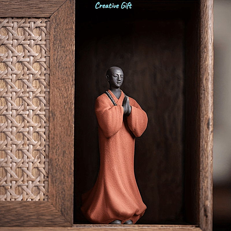 Monk Ceramic Dolls for Bonsai or Study Decor