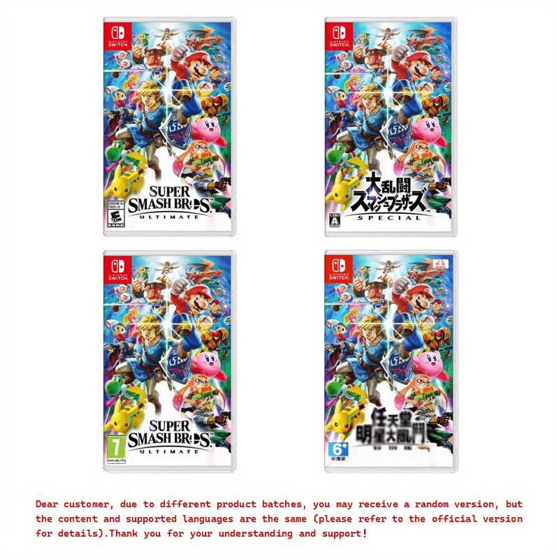 Super Smash Bros. Ultimate Nintendo Switch Game Deals 100% Official  Original Physical Game Card for