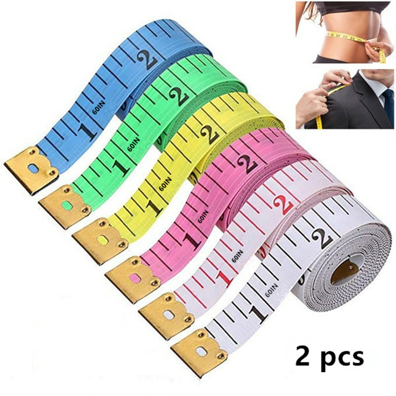 PACK OF 2) Tailor Inch Tape Measure for Body Measurement Sewing