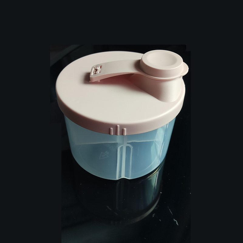 1pc 4 Grid Milk Powder Storage Box, Portable Pink PP Food