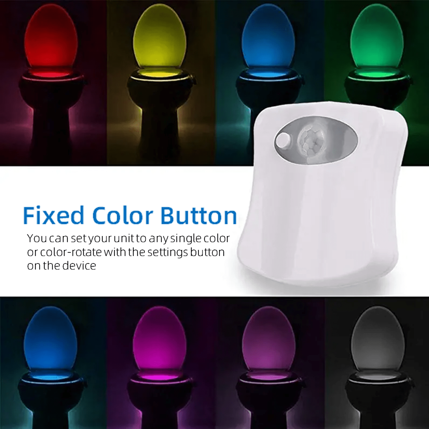 Smart Toilet Night Light, 16-color Motion Sensor Led Bowl Night