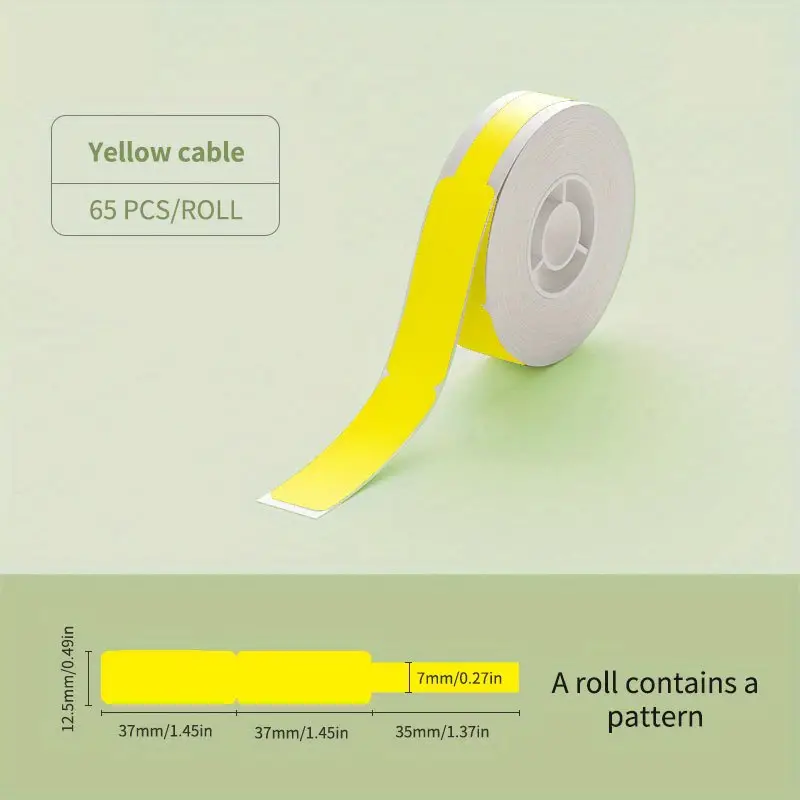 Ruban d'étiquette compatible pour NIIMBOT D11 D110 D101, autocollant de  câble de bureau et de maison, papier étanche anti-huile résistant aux  rayures 0.5 x 4.3 (jaune) : : Fournitures de bureau