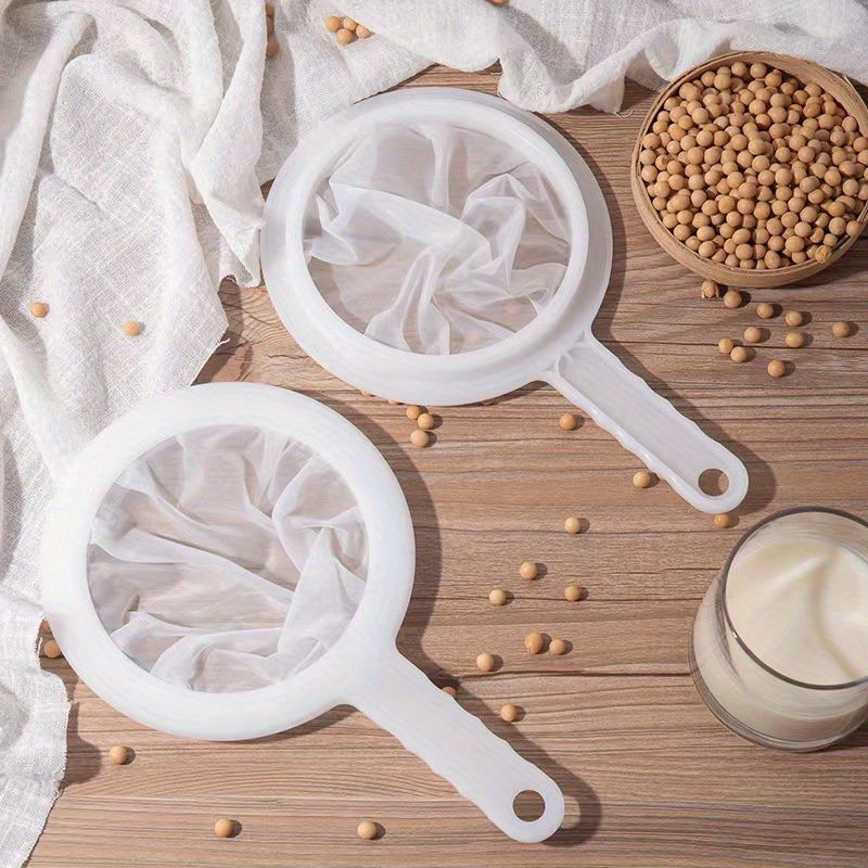 Tamis et passoires, tamis cuillère fine en nylon maille passoire en nylon  maille filtre cuillère lait yaourt filtre pour soja lait café cuisine