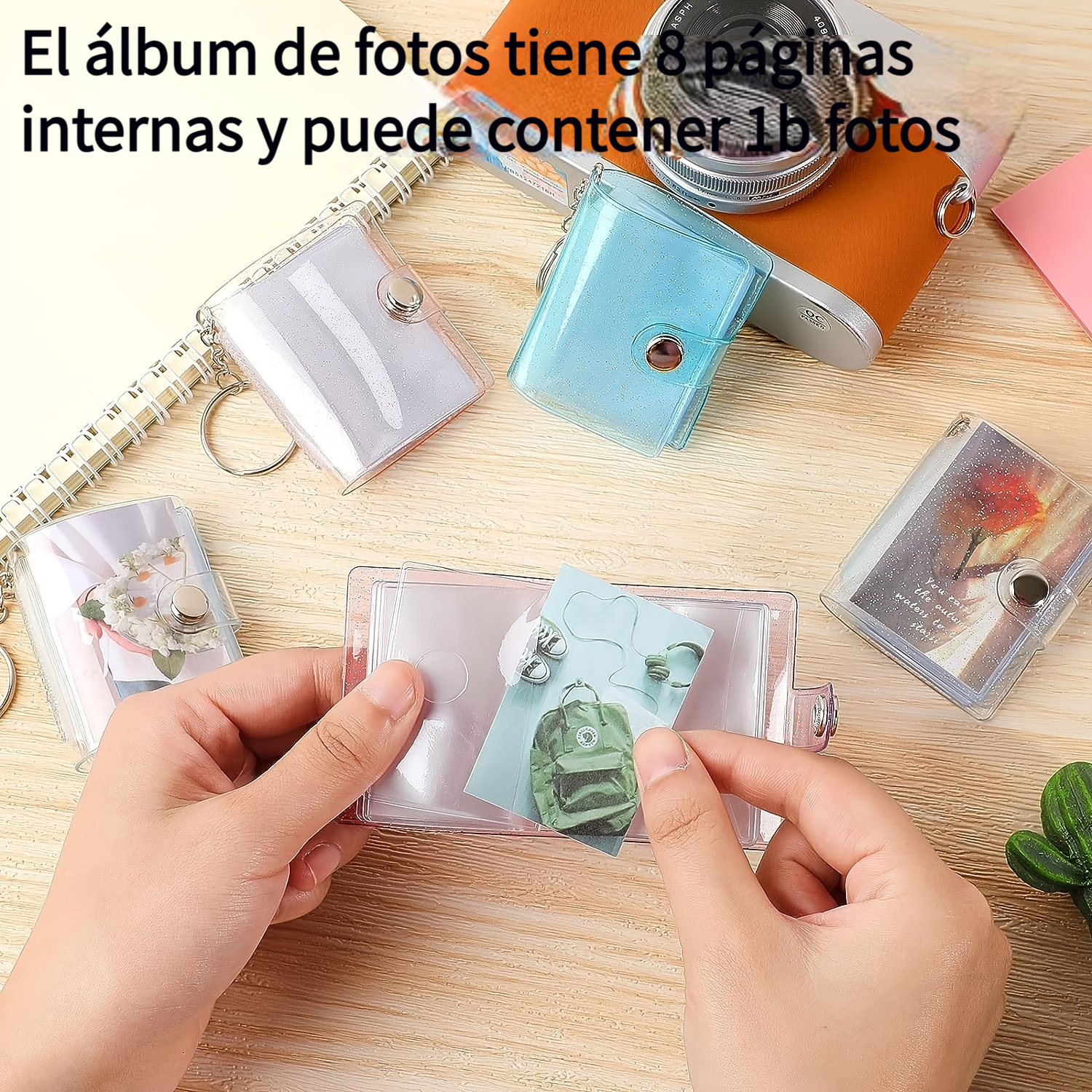 Álbum Fotos Pequeño Miniatura Porta Tarjetas Fotos Llavero - Temu Chile
