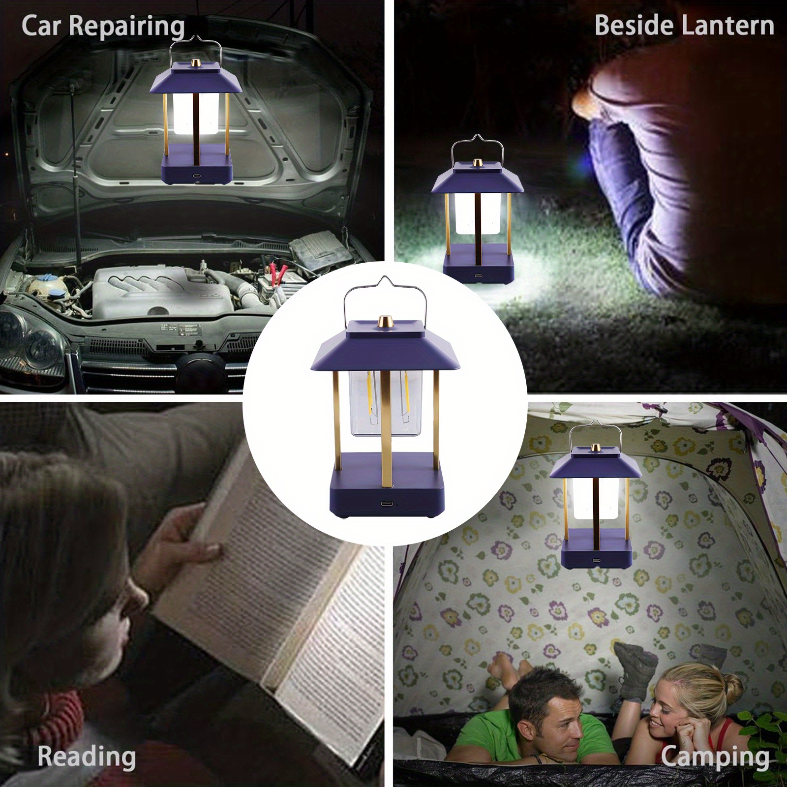Led Camping Lantern, Rechargeable Filament Lamp, 3000k Minimalist Ambient Camping  Lights, 2 Light Modes, Ipx4 Waterproof Tent Lights, Dimmable Light For  Emergency, Usb Cable Included - Temu
