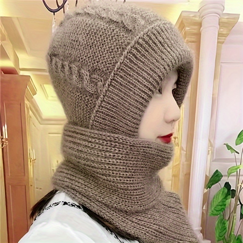 Chapeaux d'hiver pour femmes, chapeau d'écharpe à capuche chaude