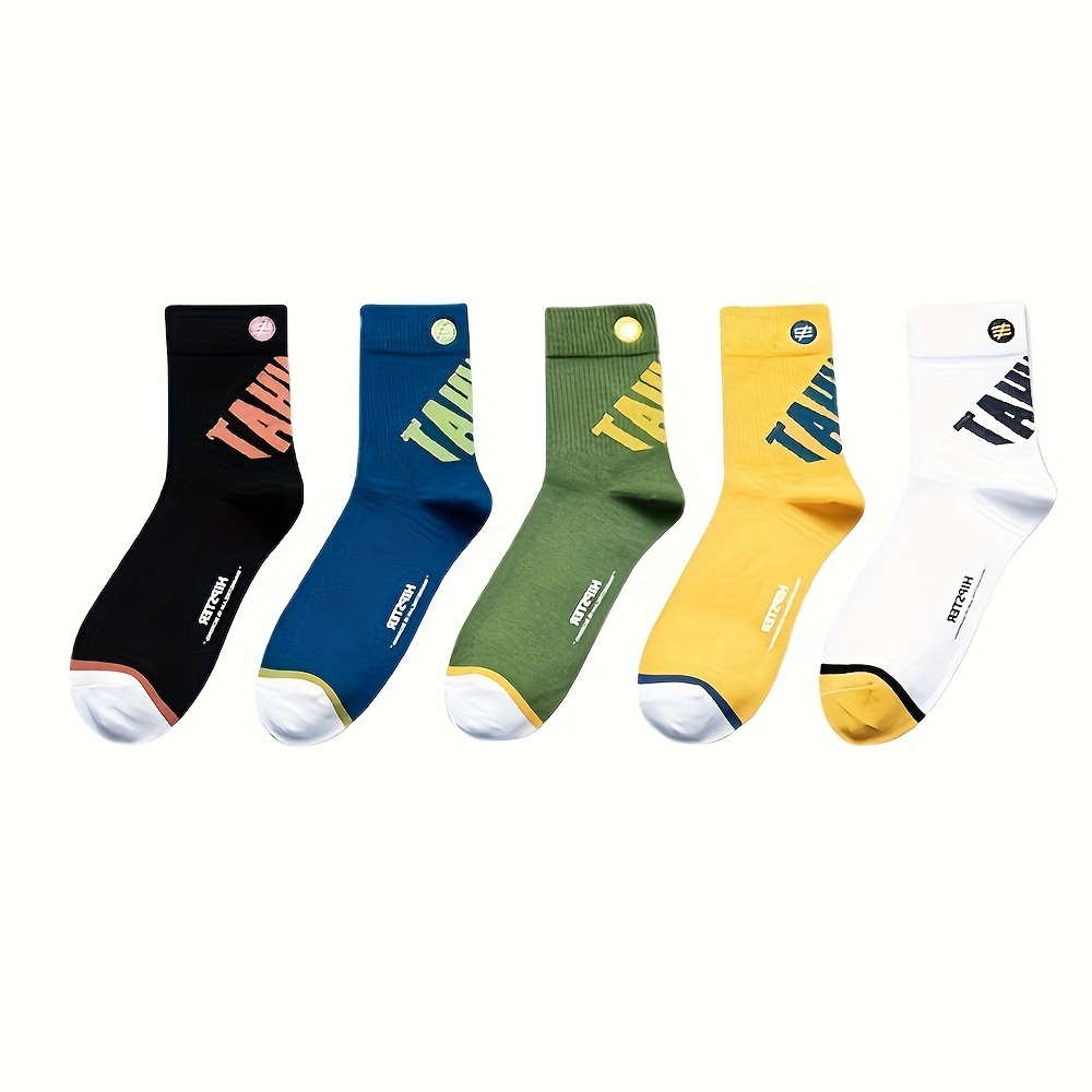 5pairs men's sport socks street fashion skateboard basketball sock