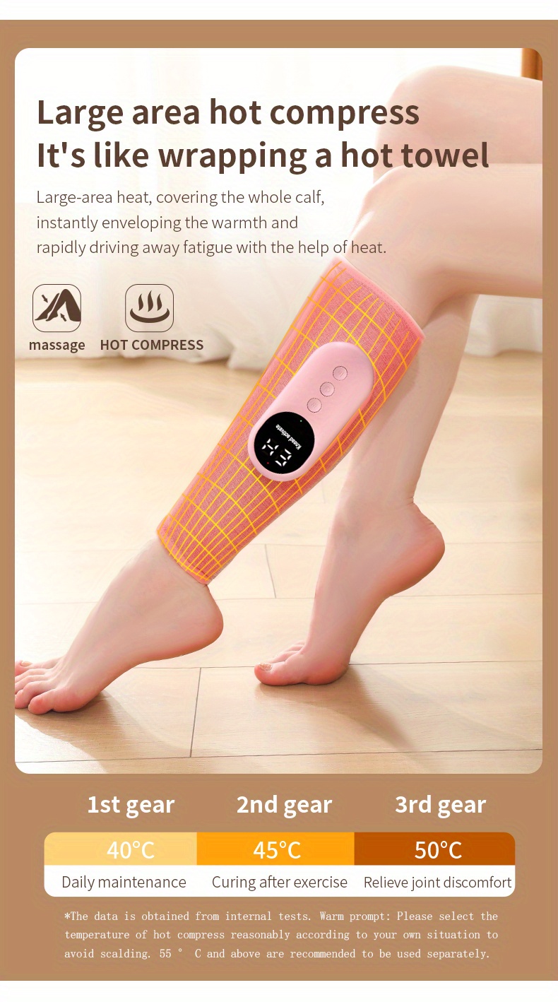 Heating Leg Massage 3 Modes Vibration Leg Air Compression Temu