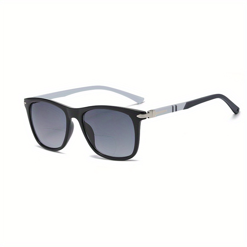 Lentes de presbicia progresivas inteligentes para hombre, lentes de sol  para presbicia de moda Pilot UV400, color plateado, +275