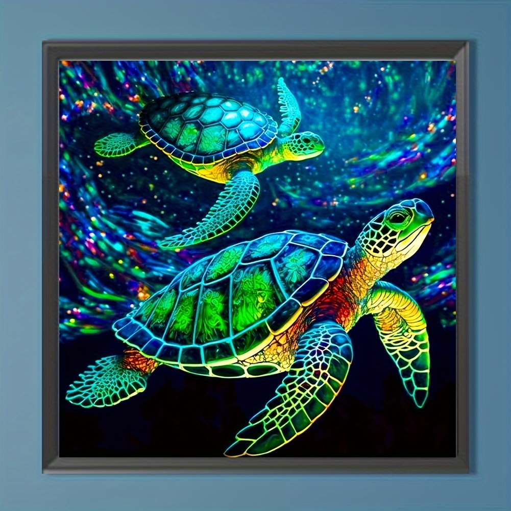 

1pc 30*30cm/11.8inx11.8in Without Frame Diy 5d Diamond Painting Set Sea Turtle Diamond Painting Full Diamond Art Embroidery Cross Stitch Picture Diamond Painting Art Craft For Wall Decor Surprise Gift