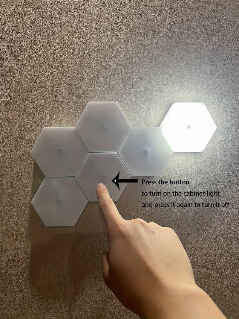 touch sensor lighting light hexagon lamp modular touch control wall lamp led night light creative decorative lamp give your home a little surprise battery not included details 2