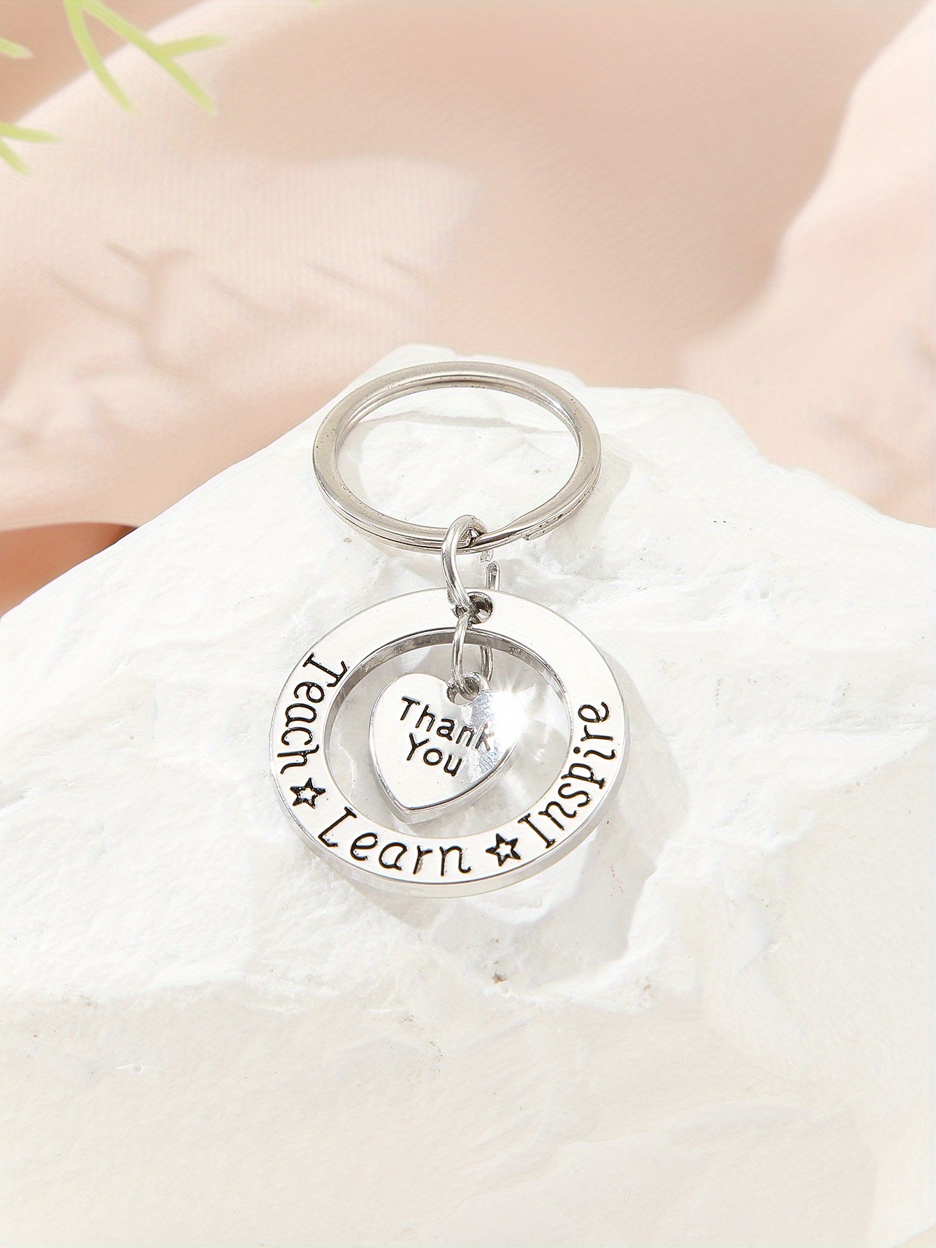 Inspire Keychain Cute Heart Alloy Key Chain Ring - Temu Australia