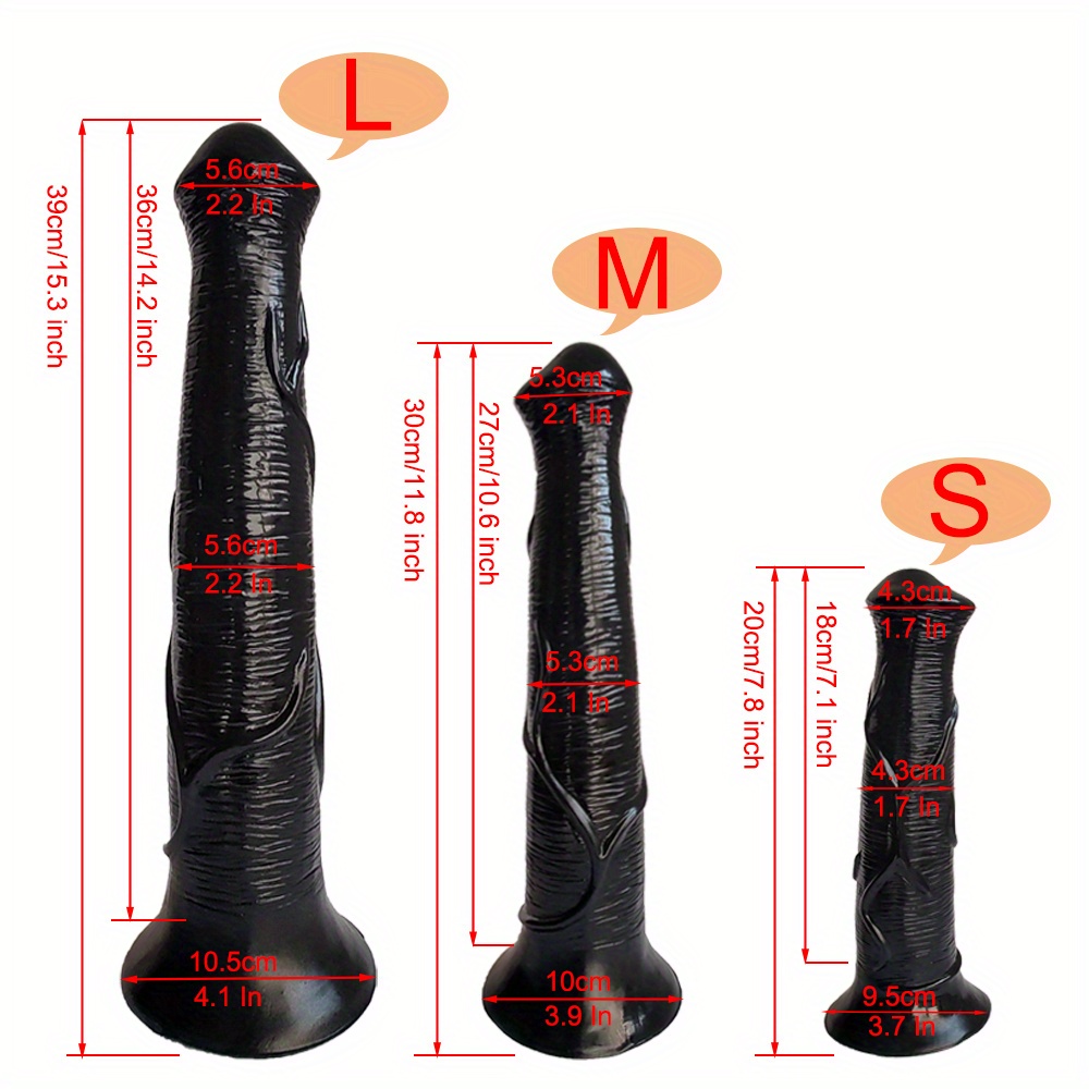 Black Horse Dildo Realistic Masturbator Animal Dildo with Suction Cup Monster Butt Plug Anal Plug Anal Sex Toys for Men Women Lesbian Gay Pleasure