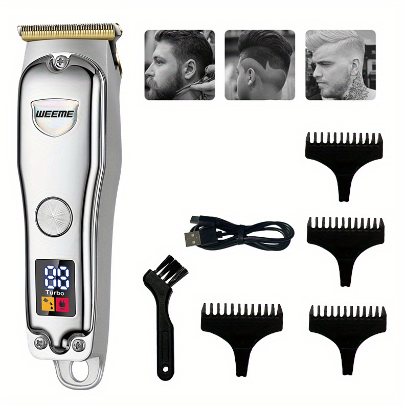 Electric Hair Clipper Usb Rechargeable Cordless Professional - Temu