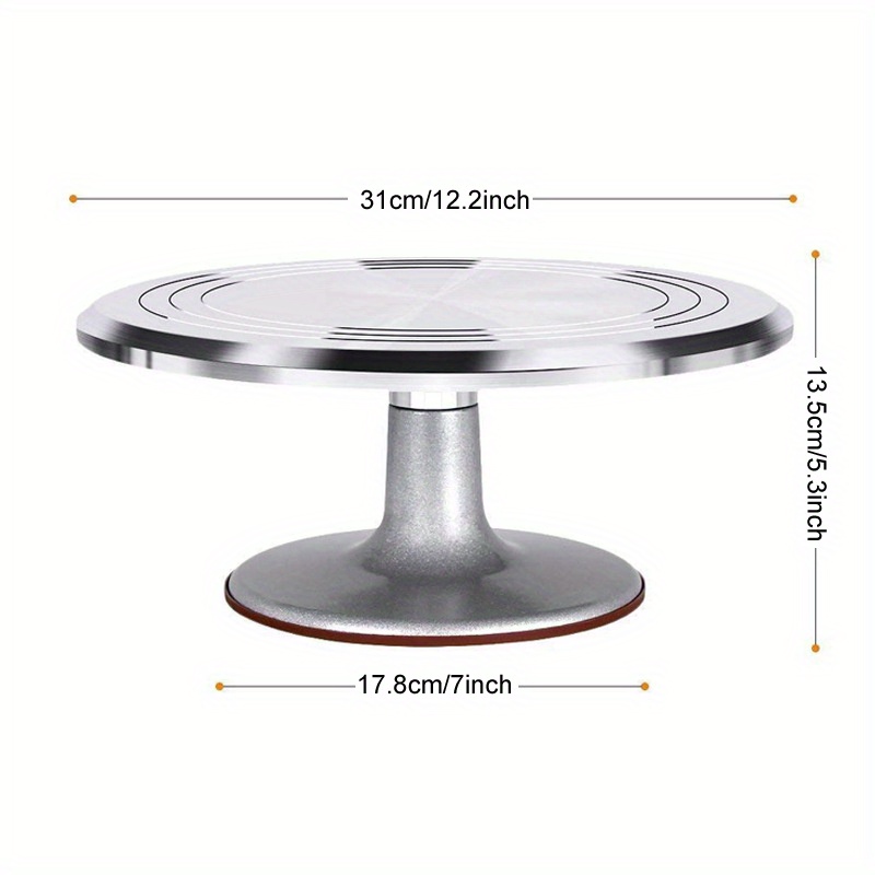 12in 360° Rotating Cake Turntable Aluminum Alloy Cake Turntables