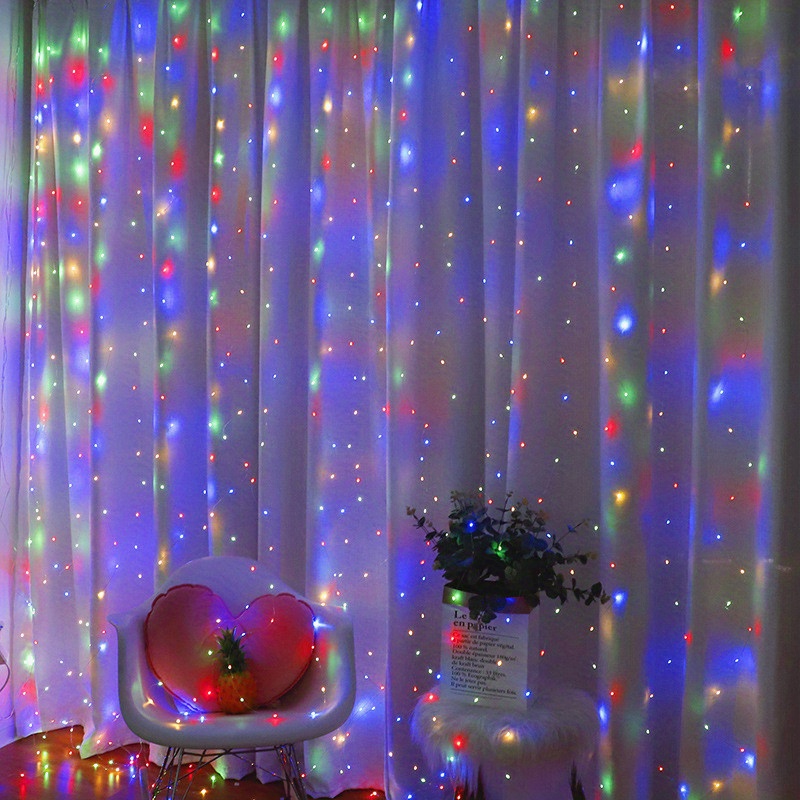Acheter Guirlande lumineuse rideau LED 3M, fil de cuivre, guirlande  lumineuse féerique pour nouvel an, noël, maison, Camping, décoration de  fête en plein air