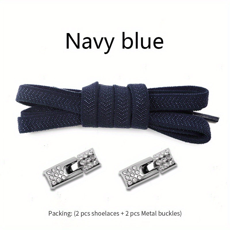 Navy sale elastic laces