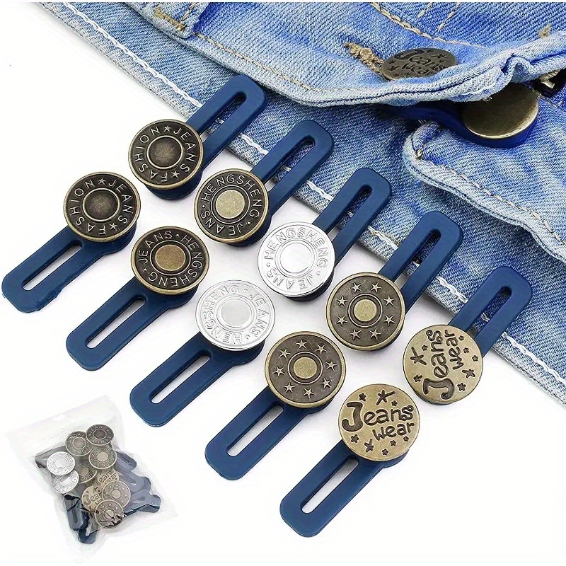 12PCS Button Extenders for Jeans, Pants Button Extender, Waist Extenders  for Pants for Women for Men, No Sewing Instant Waistband Extension 1-1.8  Inches