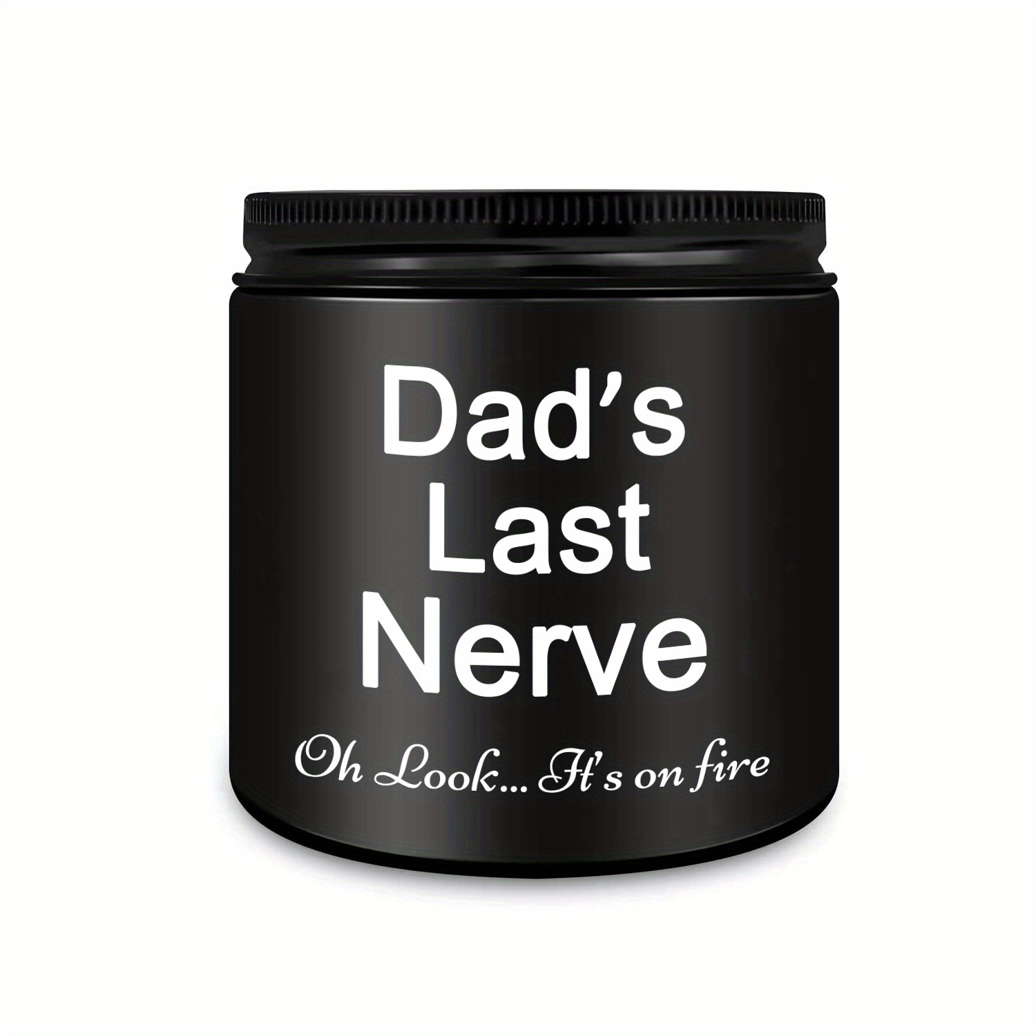 Vatertagsgeschenk – Duftkerze 'Dad's Last Nerve' Mit Lustigem Spruch, 200 G Sojawachs