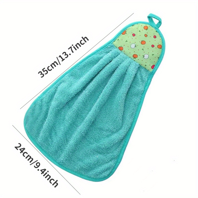 Absorbent Soft Hand Towels with Hanging Loops for Kitchen Bathroom 