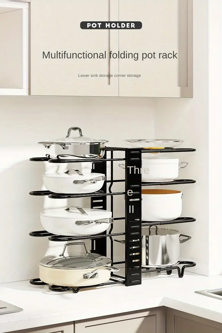 Pot Rack Organizer Kitchen Shelves Pot Storage - Temu