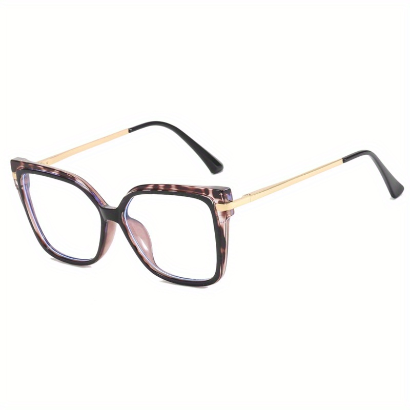 Tr90 Retro Women's Flat Frame Glasses Latest Trendy Square Decorative Eyeglasses