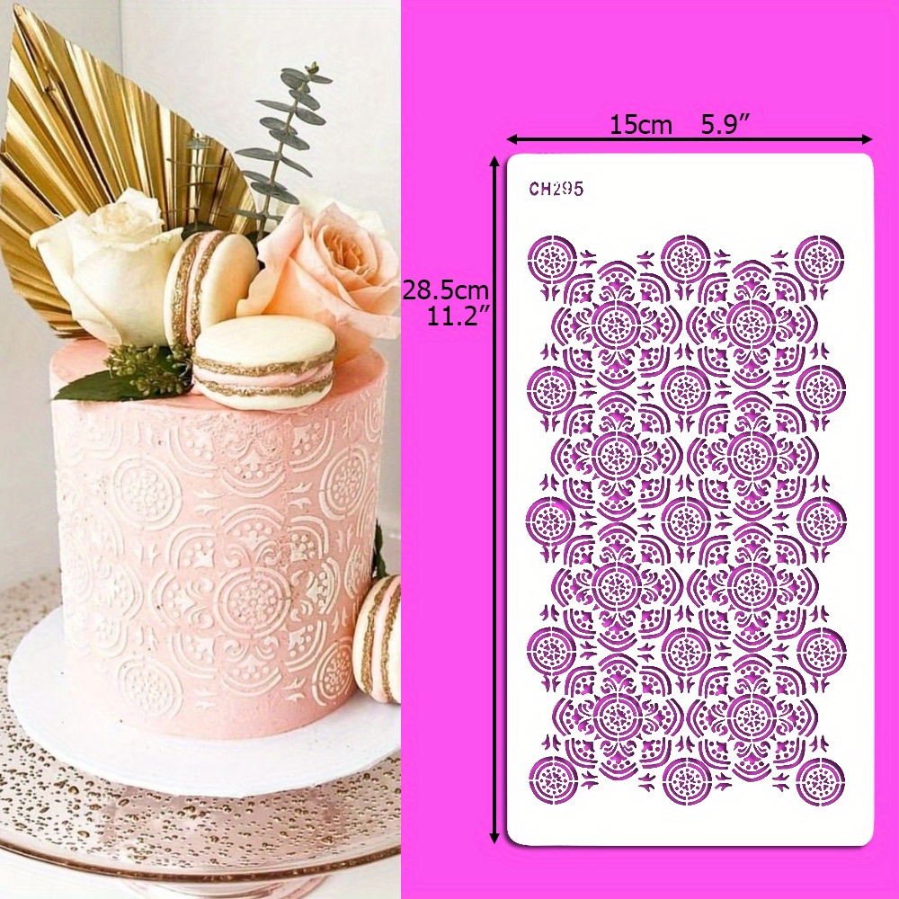 6Pcs Cake Stencil Cake Decoration Template World Map Geometric Mold for  Wedding Birthday Party Cake Drawing Pattern Cookie Fondant Buttercream  Stencil
