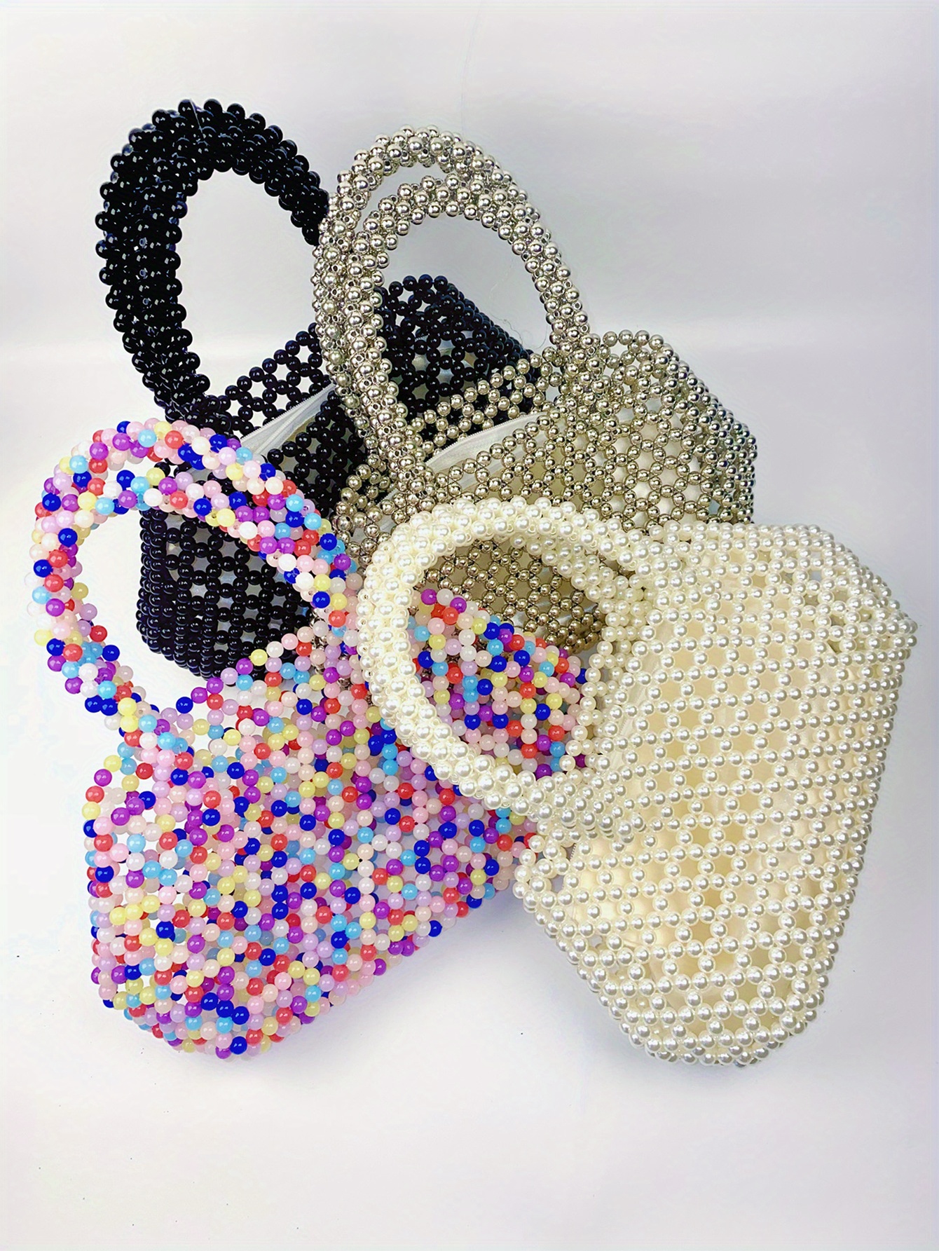 Pearl Beaded Evening Clutch Classic Dinner Clutch Purse Temu