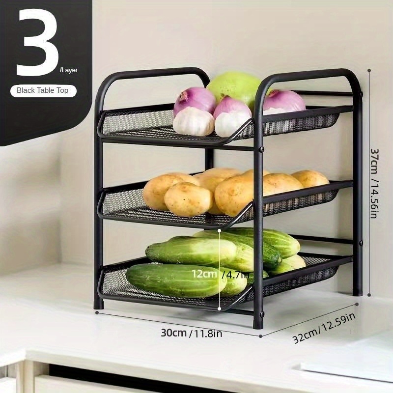 1pc Spice Rack 2/3 Tier Countertop Free-standing Storage Organizer