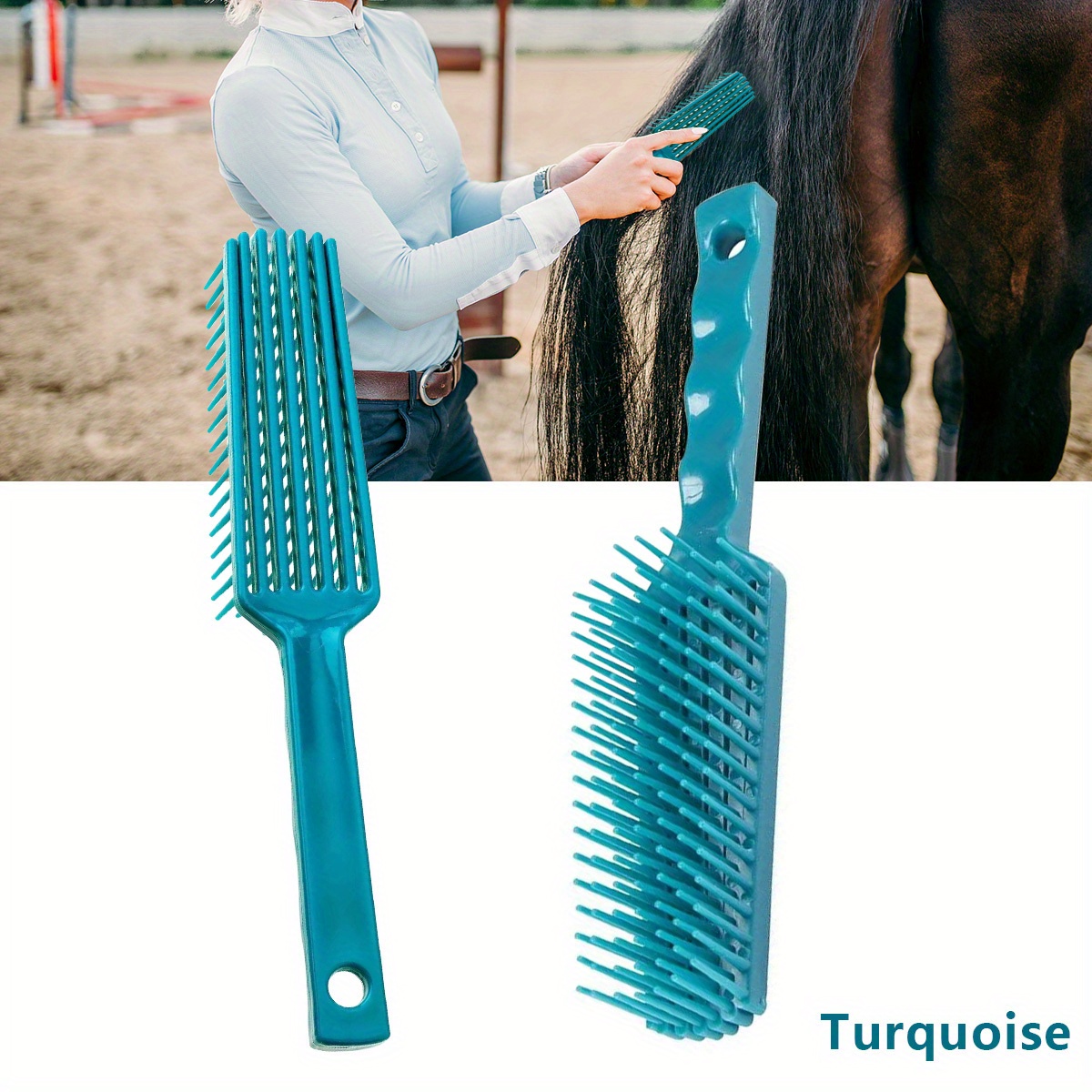 Image of Plastic Comb For Horses Anti-knotting Hair Comb, Horse Grooming Supplies
