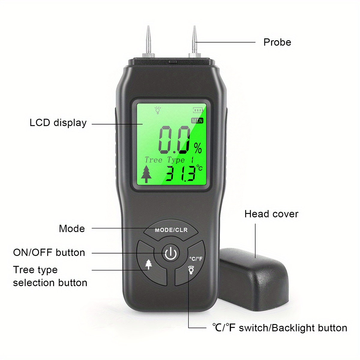 Electric Digital Moisture Meter 2 Pin Precision Moisture - Temu