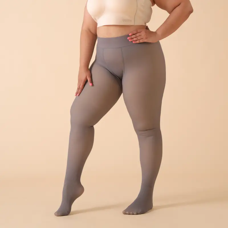Plus Size Casual Pantyhose Women's Plus Fleece Liner Thermal - Temu Canada