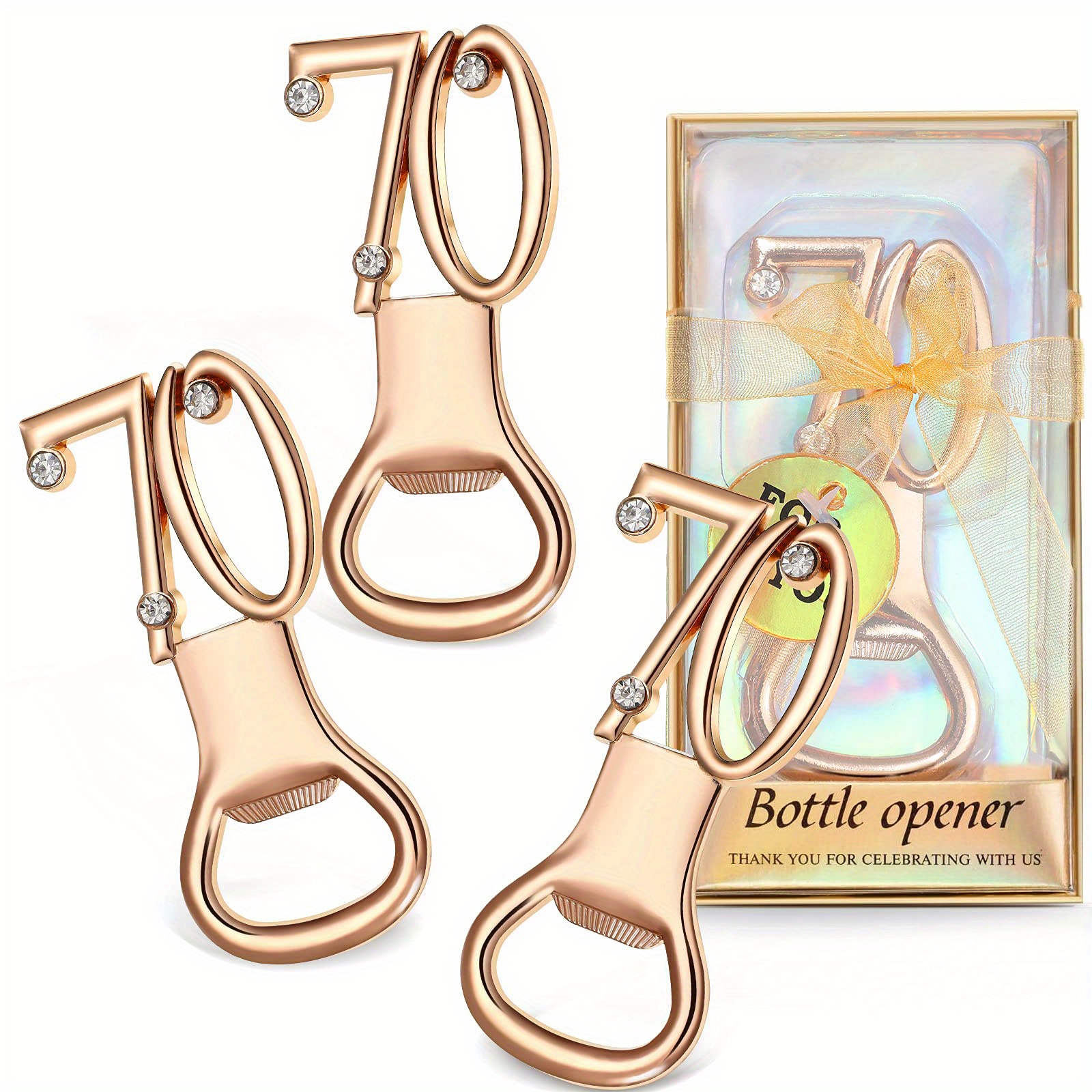 12cps Metal Bottle Opener Golden Bottle Opener Party Gift - Temu