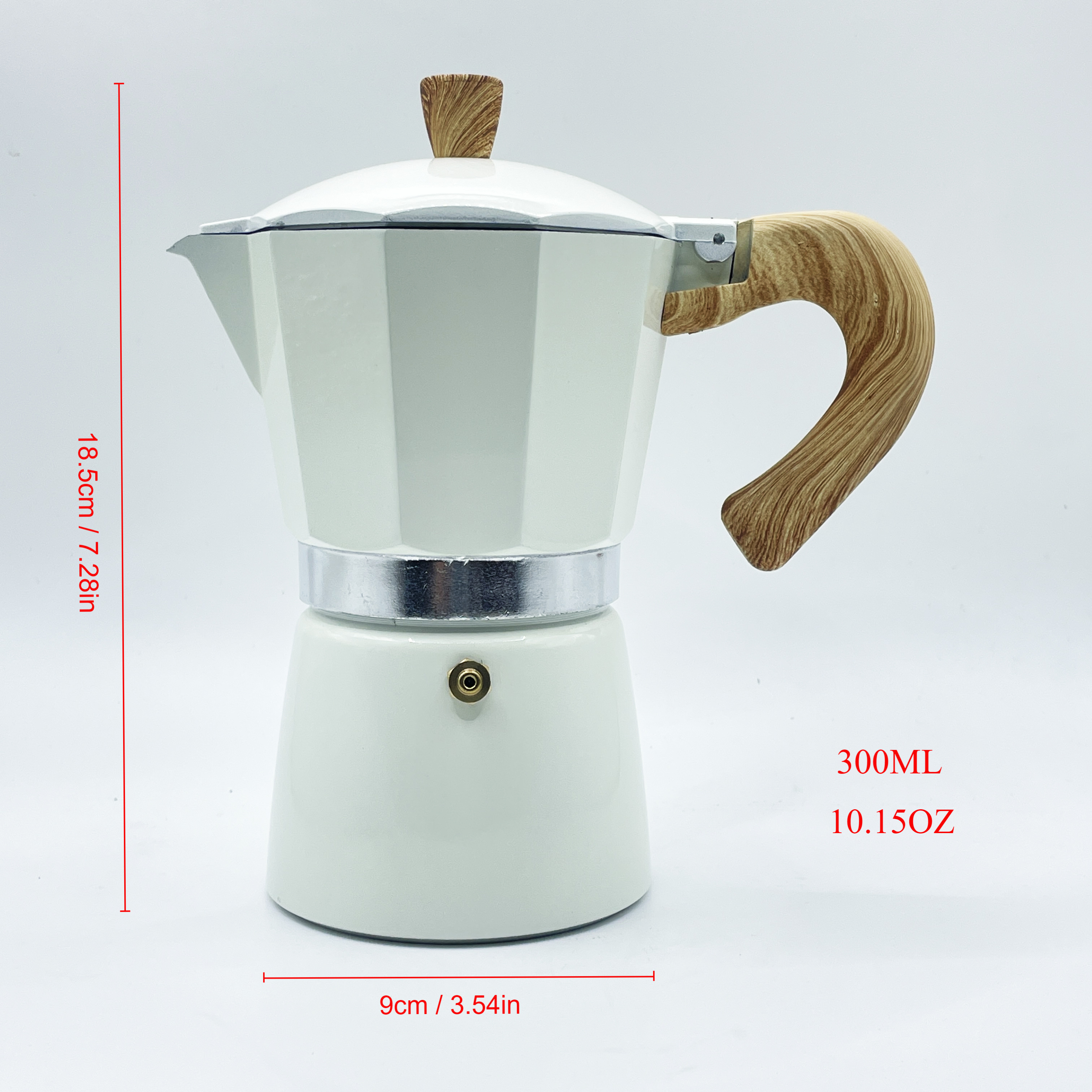 Moka Pot Stove Top Italian Coffee Maker 3/6 cups Percolator Mocha