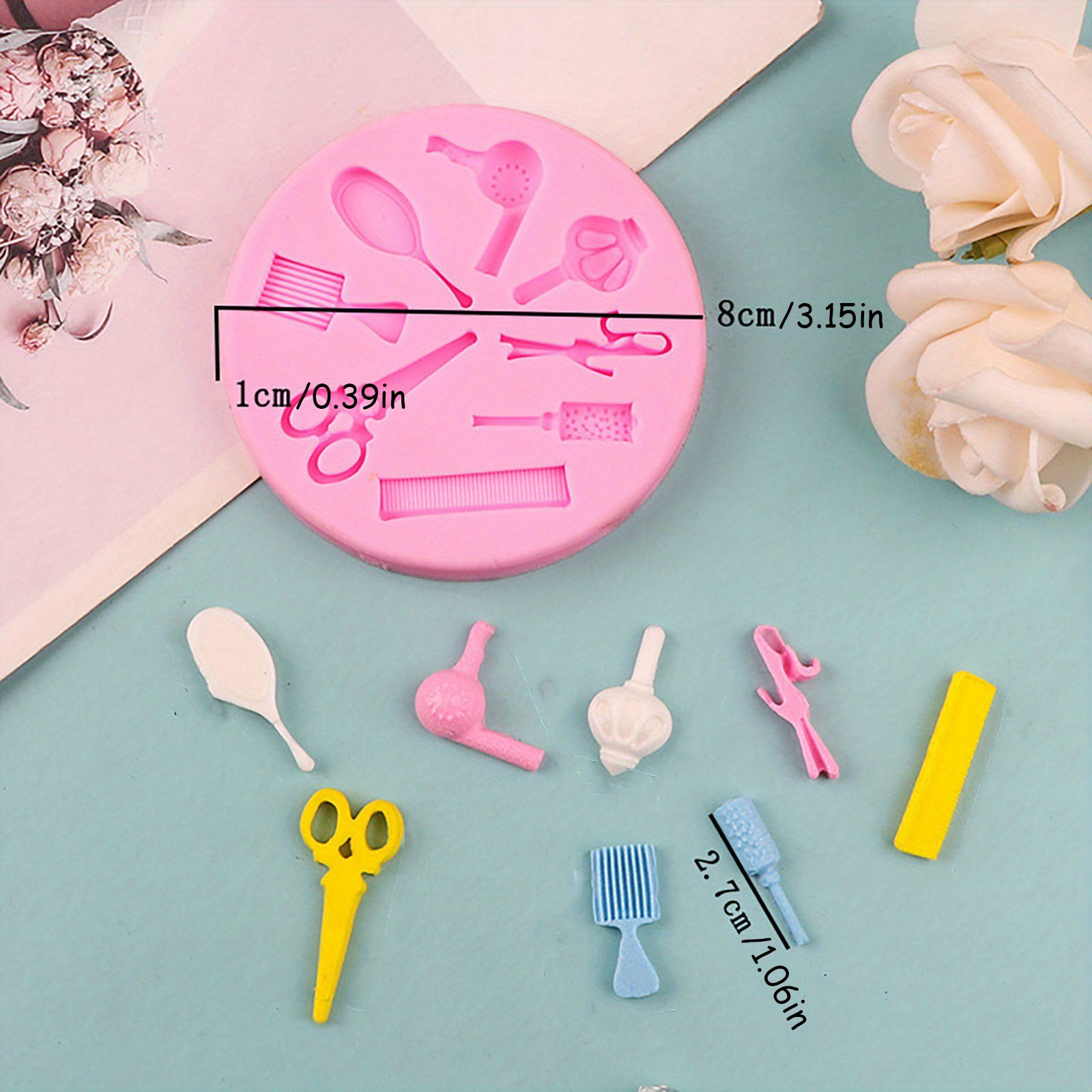 1pc Silicone Mini Scissors Molds For DIY Resin Casting Crafts, DIY Baking  Tool for Glue Drops, Candle Mold