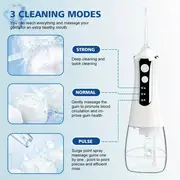 oral irrigator wireless electric interdental cleaner water flosser for teeth gums dental care 3 modes 5 replacement nozzles usb rechargeable suitable for travel details 4