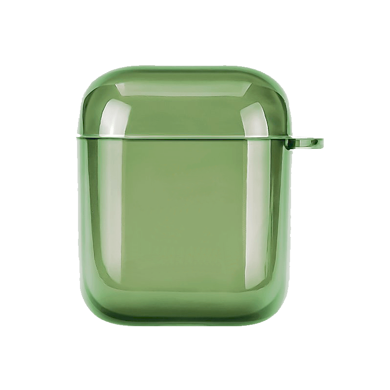 1pc Morandi Color Solid Translucent Green Dark Green Minimalist Full-cover Anti-drop Leather Strap Case