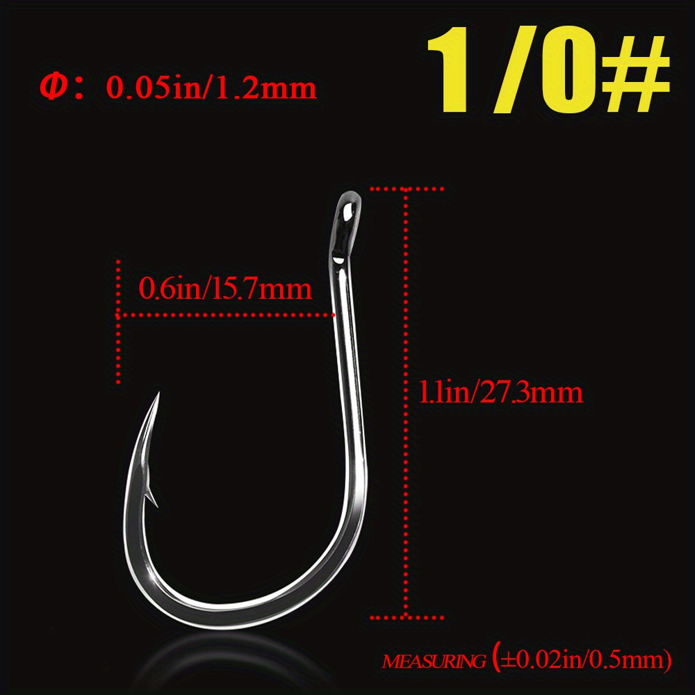 No. 1 14 Fishing Circle Hooks Barbed Sharp Iron Fishing - Temu