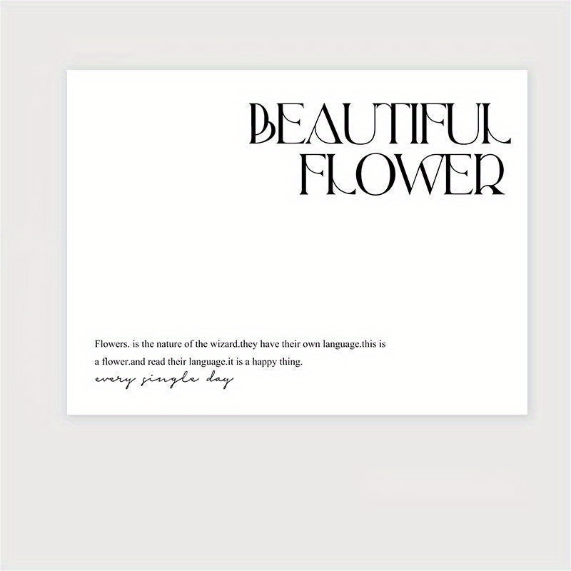 Flower Decoration Greeting Card Flower Packaging Accessories - Temu