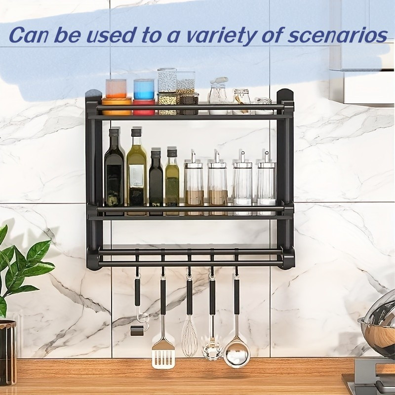 Maximize Your Bathroom Storage With This Wall Mounted Shelf And Towel Rod -  Perfect For Home, Dorms, And Showers! - Temu